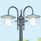Vintage Style Street Lamp with 3 Lights in Aluminum Made in Italy - Belen Viadurini