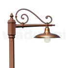 Vintage Style Street Lamp in Corten Aluminum and Brass Made in Italy - Adela Viadurini