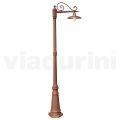 Vintage Style Street Lamp in Corten Aluminum and Brass Made in Italy - Adela
