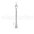 Vintage Style Lamp in Aluminum and Glass Made in Italy - Vivian Viadurini