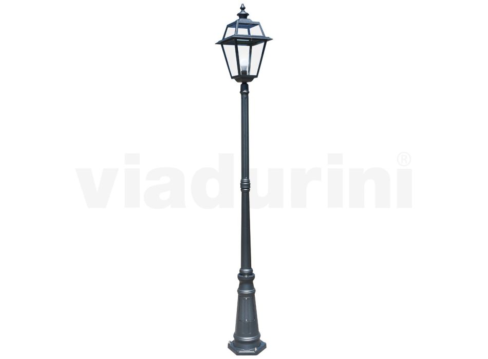 Vintage Style Lamp in Aluminum and Glass Made in Italy - Vivian Viadurini
