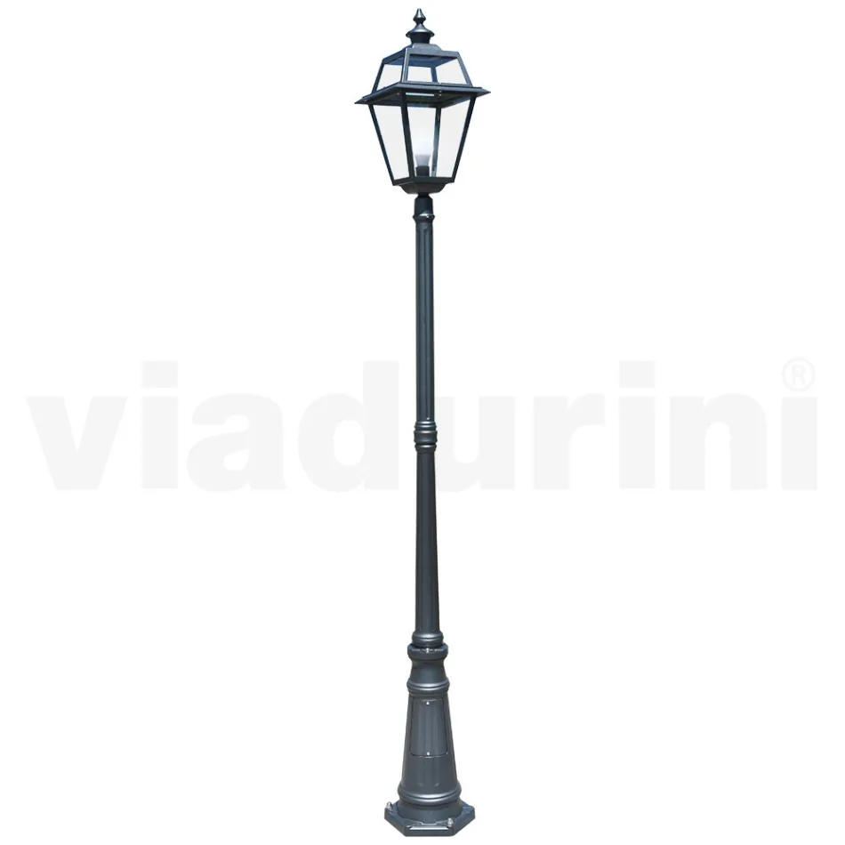 Vintage Style Lamp in Aluminum and Glass Made in Italy - Vivian Viadurini