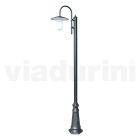 Vintage Style Street Lamp in Anthracite Gray Aluminum Made in Italy - Belen Viadurini