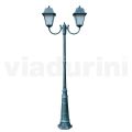 Vintage Lamppost with 2 Lights in Aluminum and Glass Made in Italy - Doroty