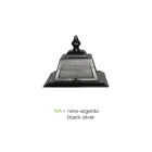 Vintage Lamppost with 2 Lights in Aluminum and Glass Made in Italy - Doroty Viadurini