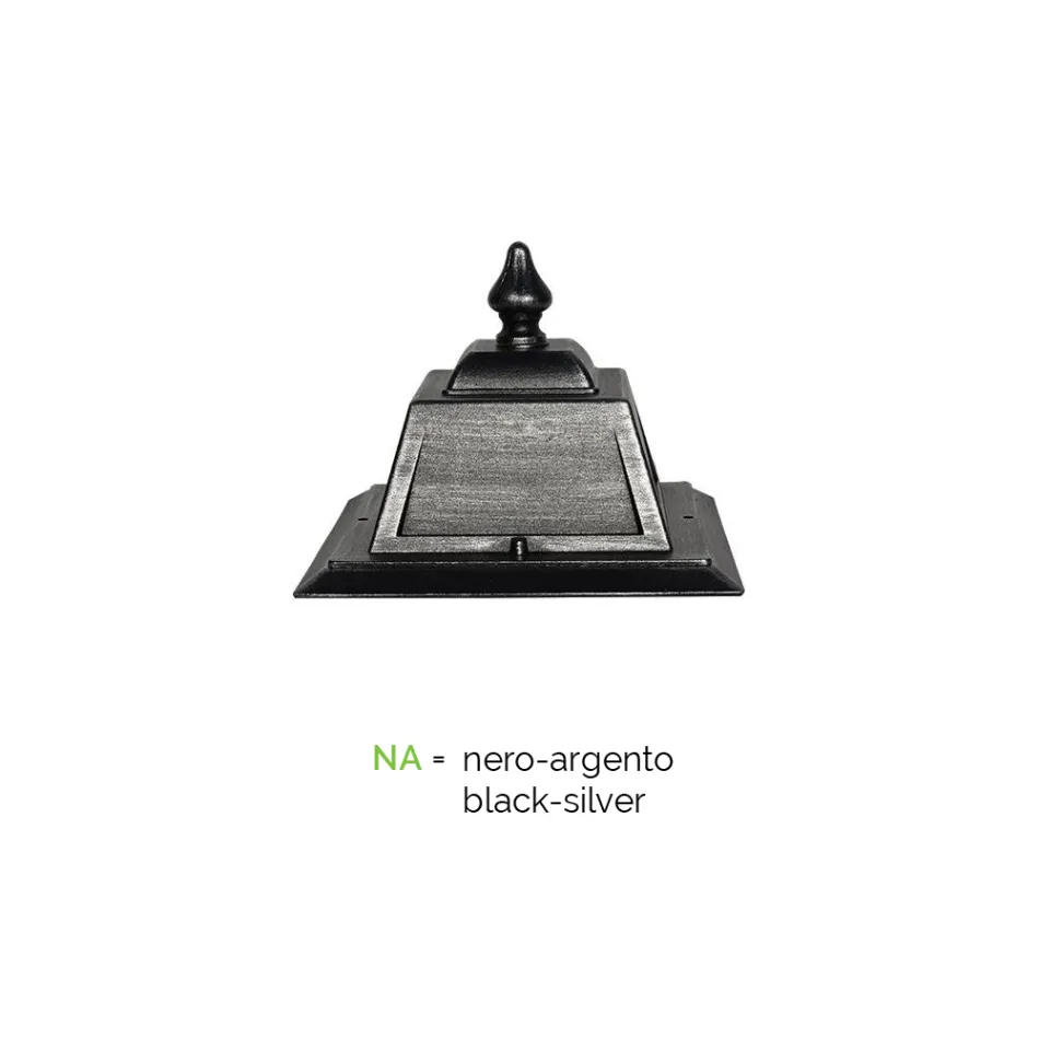 Vintage Lamppost with 2 Lights in Aluminum and Glass Made in Italy - Doroty Viadurini