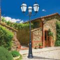 Vintage Lamppost with 3 Lights in Aluminum and Glass Made in Italy - Vivian