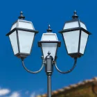 Vintage Lamppost with 3 Lights in Aluminum and Glass Made in Italy - Vivian Viadurini
