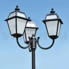 Vintage Lamppost with 3 Lights in Aluminum and Glass Made in Italy - Vivian Viadurini