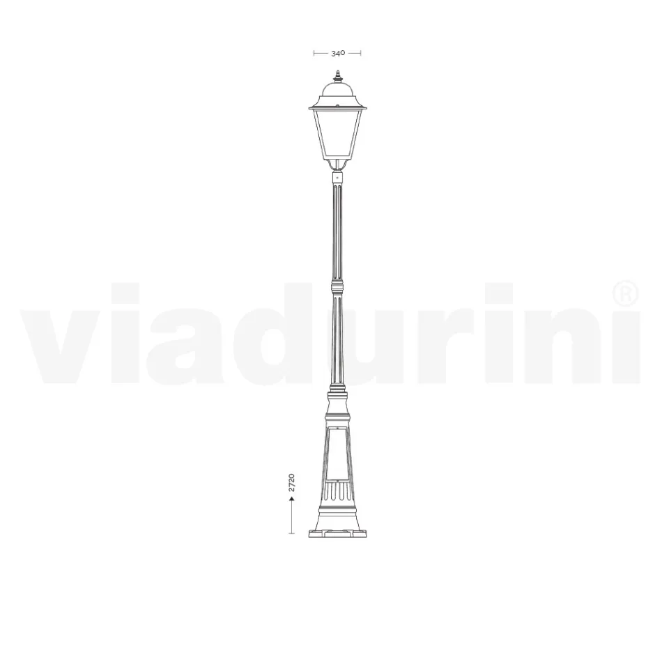 Vintage Outdoor Lamp in Aluminum Made in Italy - Bonaria Viadurini
