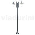 Vintage Garden Lamp 2 Lights in Aluminum Made in Italy - Belen