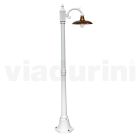 Vintage Lamp in Aluminum with Diffuser in Brass Made in Italy - Adela Viadurini