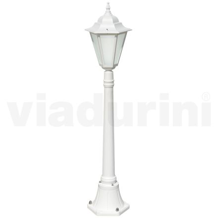 Vintage Outdoor Lamp in White Aluminum Made in Italy - Terella Viadurini