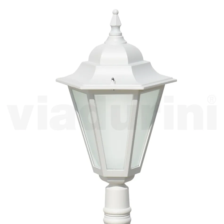 Vintage Outdoor Lamp in White Aluminum Made in Italy - Terella Viadurini
