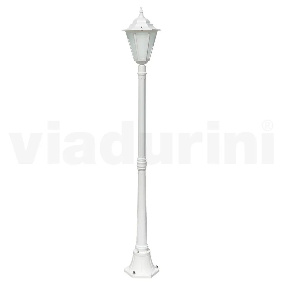 Vintage Outdoor Lamp in White Aluminum Made in Italy - Terella Viadurini