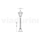 Vintage Outdoor Lamp in White Aluminum Made in Italy - Terella Viadurini