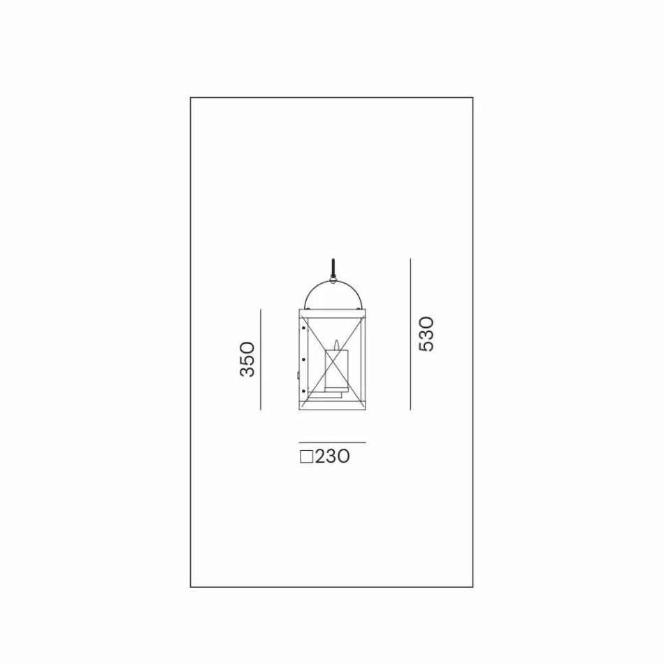 Wall Lantern with Classic Design Candle in Brass - Lanterne by Il Fanale Viadurini