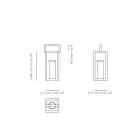 Outdoor Lantern with Black Aluminum Structure Made in Italy - Eve Viadurini