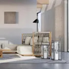 Outdoor Lantern with Black Aluminum Structure Made in Italy - Eve Viadurini