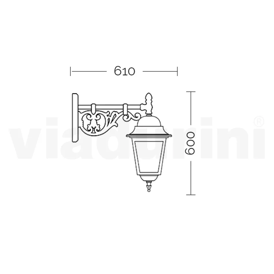 Outdoor Lantern in Glass and Aluminum in 5 Different Finishes - Alchemist Viadurini
