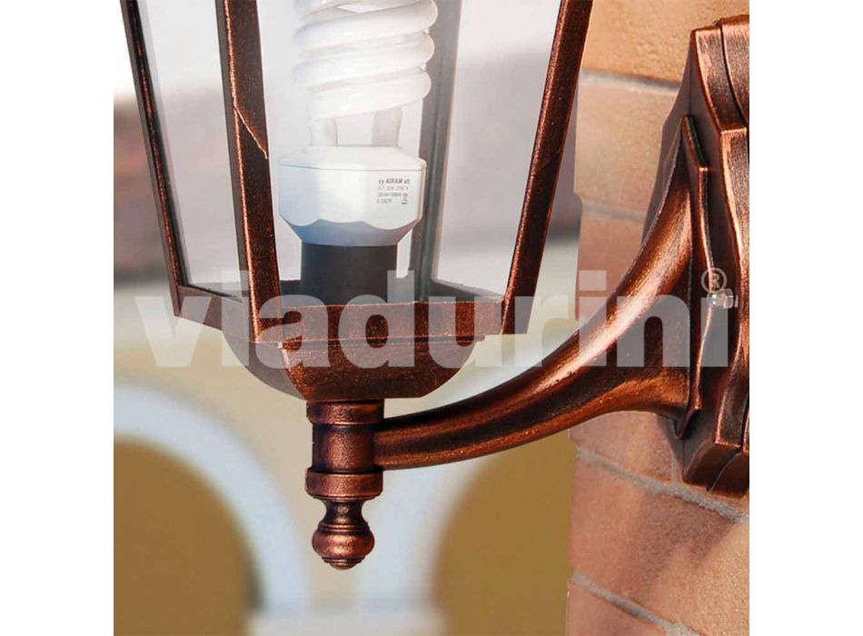 Wall garden aluminum lantern made in Italy, Aquilina Viadurini