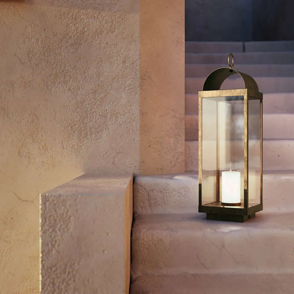 Ground garden lantern with Il Fanale candle Viadurini
