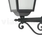 Garden Lantern in Anthracite Aluminum and Sandblasted Glass - Elric Viadurini