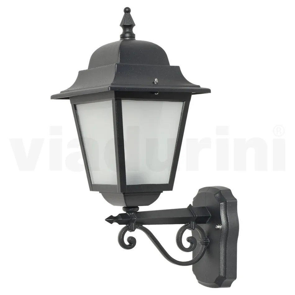 Wall Lantern in Die-Cast Aluminum and Glass Diffuser - Scintilla Viadurini