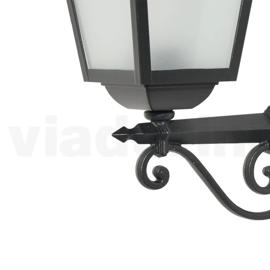 Wall Lantern in Die-Cast Aluminum and Glass Diffuser - Scintilla Viadurini