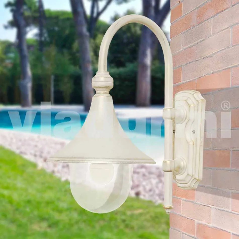 Anusca wall lantern for outdoor use in white aluminum made in Italy Viadurini