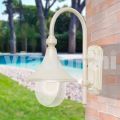 Outdoor wall lantern made with white aluminum, made in Italy,Anusca