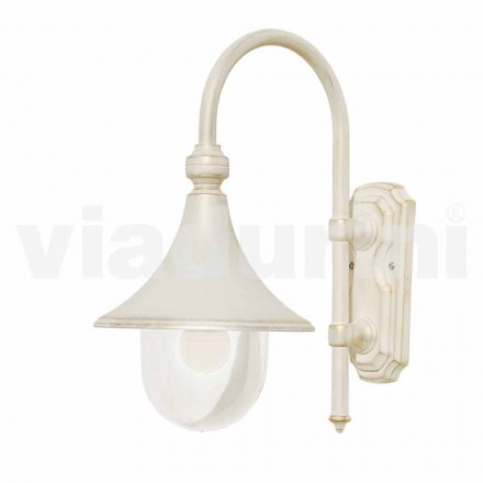 Anusca wall lantern for outdoor use in white aluminum made in Italy Viadurini