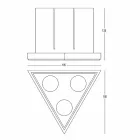 Triangular Design Living Room White Corian Lantern - Sisifo Viadurini