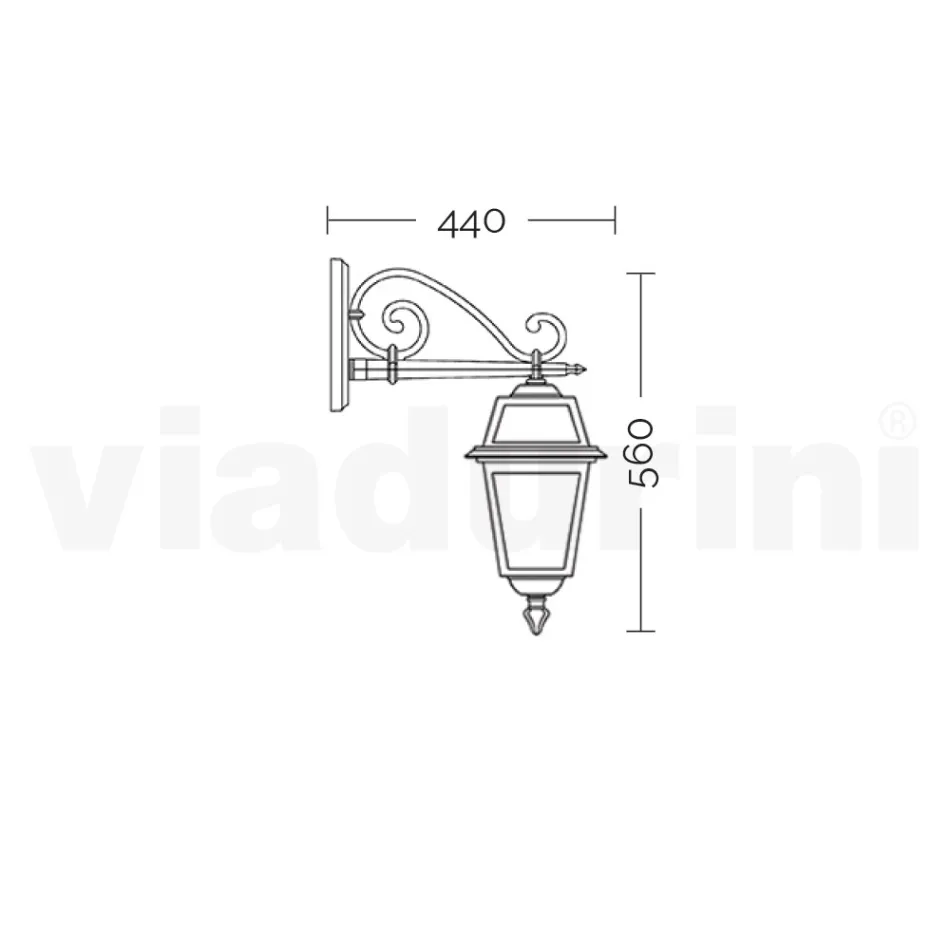 Outdoor Lantern Made of Anthracite Aluminum and Glass Made in Italy - Elric Viadurini
