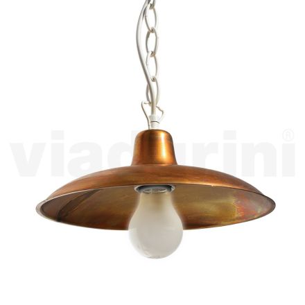 Vintage Outdoor Lantern in Aluminum and Brass Made in Italy - Adela Viadurini