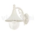 Wall garden lantern in white aluminum made in Italy, Anusca