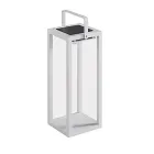 Outdoor Solar Lantern with Painted Aluminum or Teak Structure - Greg Viadurini