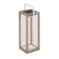 Outdoor Solar Lantern with Painted Aluminum or Teak Structure - Greg