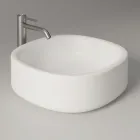 40x40 cm Countertop Ceramic Washbasin in Various Colors Made in Italy - Girl Viadurini