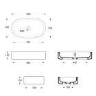 60x35 cm Countertop Ceramic Washbasin in Various Colors Made in Italy - Girl Viadurini