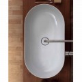 Modern design 70x35cm ceramic countertop washbasin made in Italy Star