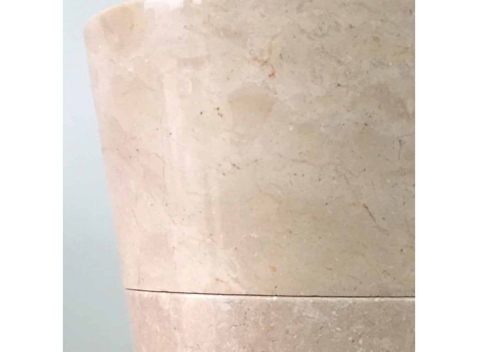 Igor hand-painted, glossy white conical pedestal washbasin Viadurini