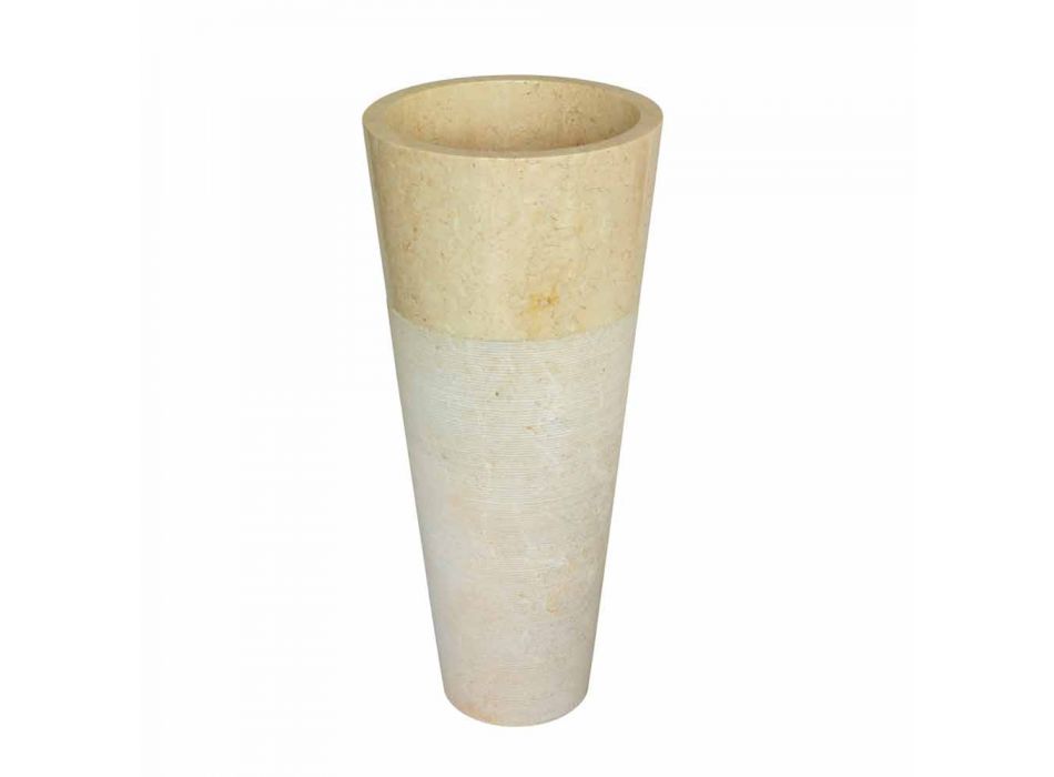 Washbasin Column Conical Stone Natural Beige Raja Viadurini