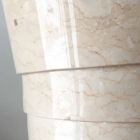 Design bathroom sink in white Brent stone, unique piece Viadurini