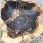 Design pedestal sink in Ley natural stone, handmade Viadurini