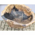 Design pedestal sink in Ley natural stone, handmade Viadurini