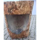 Design pedestal sink in Ley natural stone, handmade Viadurini