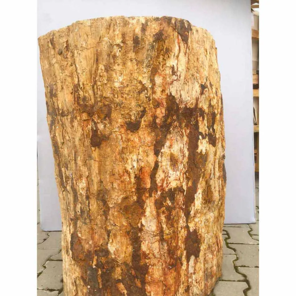 Design pedestal sink in Ley natural stone, handmade Viadurini