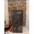 Washbasin Column Stone Natural Black Balik Viadurini