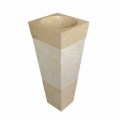 Freestanding beige stone washbasin - Nias
